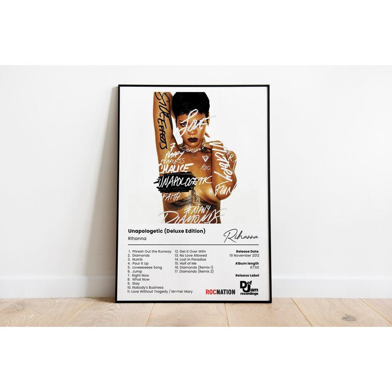 Rihanna Poster | Unapologetic Album Cover Poster — Posters & Prints