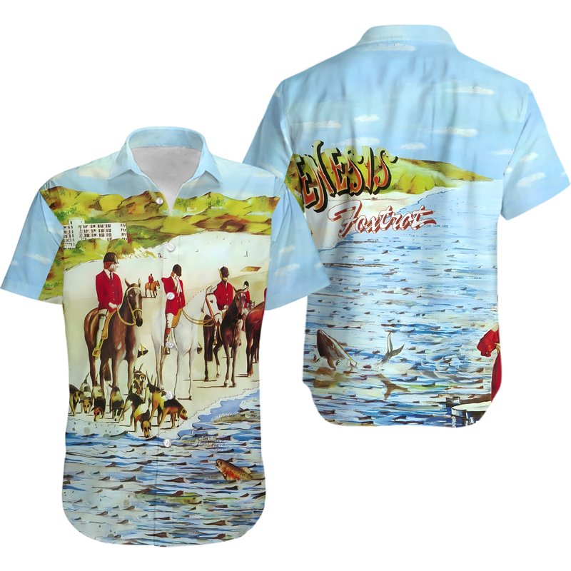 Genesis Foxtrot Short Sleeve Hawaiian Shirt — Chemises décontractées pour hommes