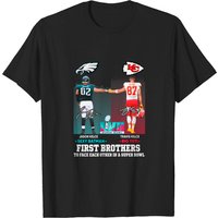 Chiefs And Eagles Brothers Tshirt, Jason Kelce Travis Kelce