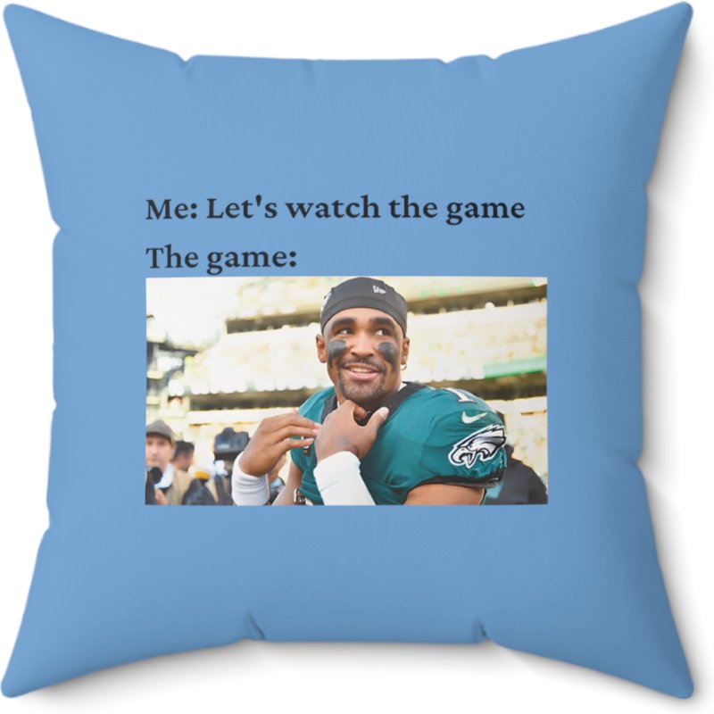 Watch The Game Jalen Hurts Eagles Throw Pillows — Coussins décoratifs