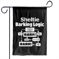 Sheltie Barking Logic Garden Flags