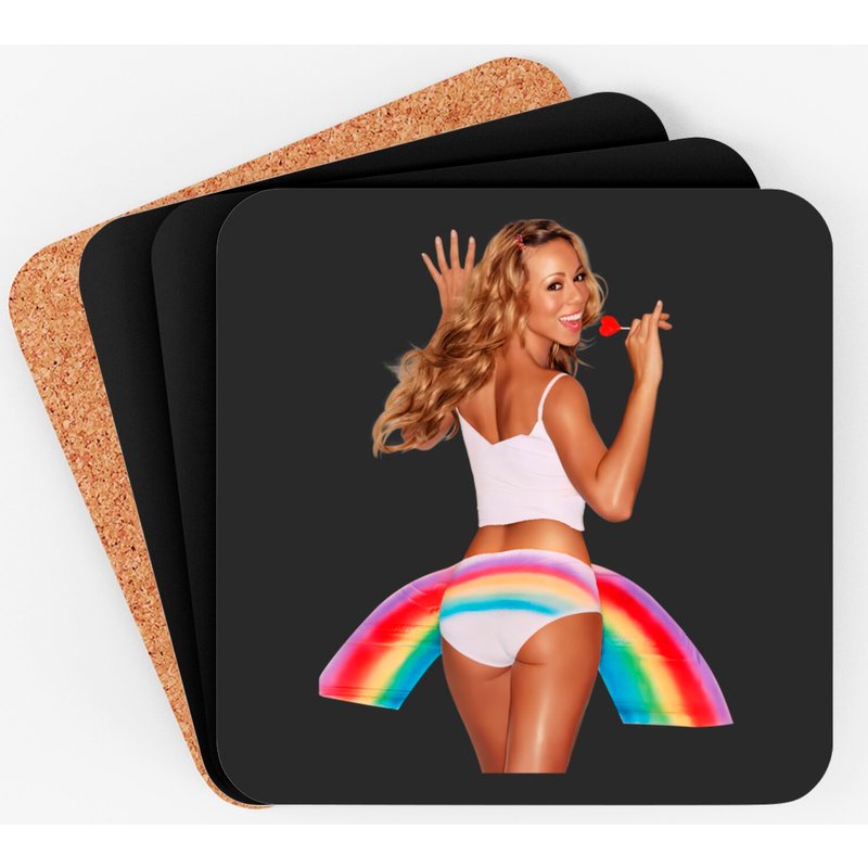Mariah Carey Coasters, Vintage Mariah Carey Rainbow Coasters — Sous-verres et napperons
