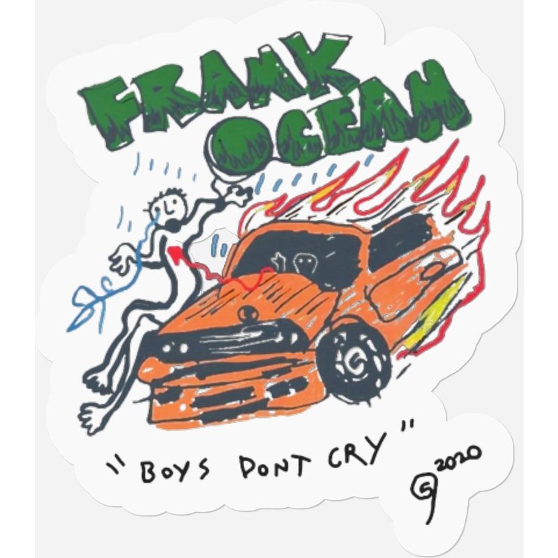 Frank Ocean Unisex Stickers, Boys Don't Cry, Frank Ocean Blond — Autocollants et stickers