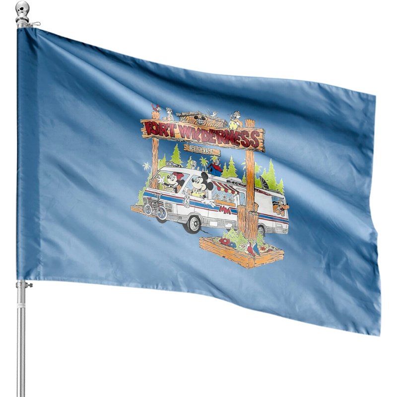 Vintage Fort Wilderness House Flags — Decorative Flags