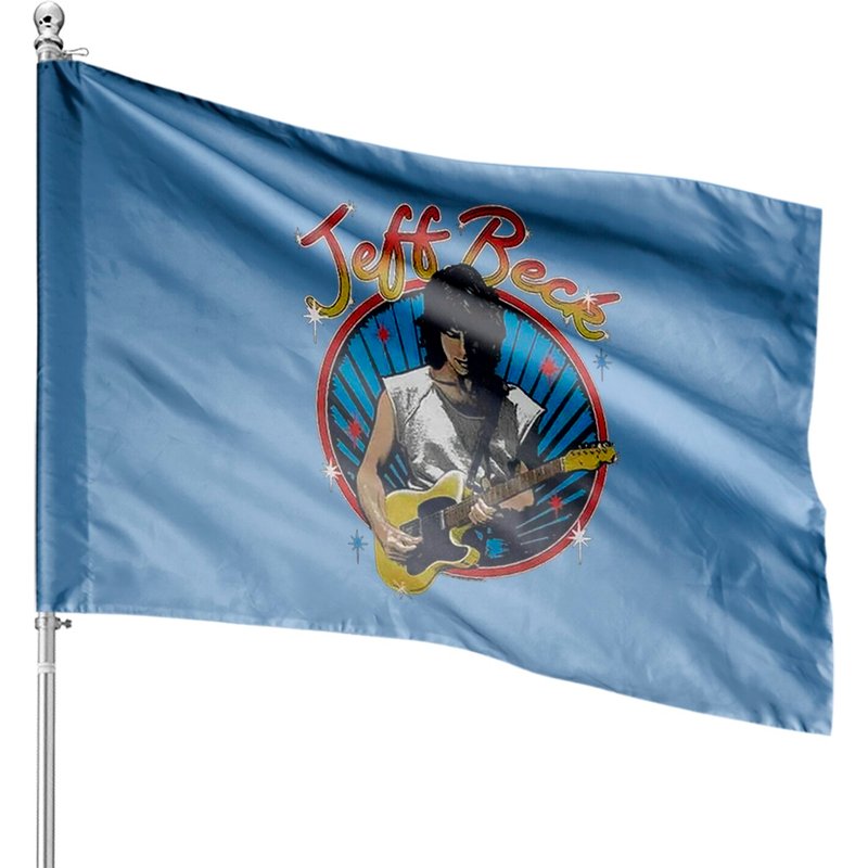 Vintage Jeff Beck House Flags Rip Guitar Legend Merch, Jeff Beck House Flags — Drapeaux décoratifs