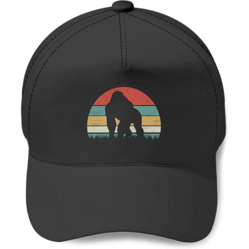 Gorilla Silhouette Baseball Caps Silverback Gorilla Silhouette Distressed Vintage — Casquette de baseball