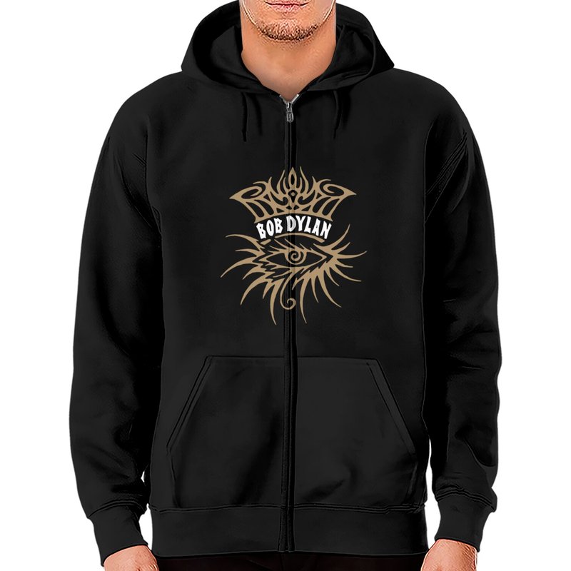 New Bob Dylan Eye Style Symbol Rock Music Legend M Zip Hoodies — Sweats à capuche pour hommes