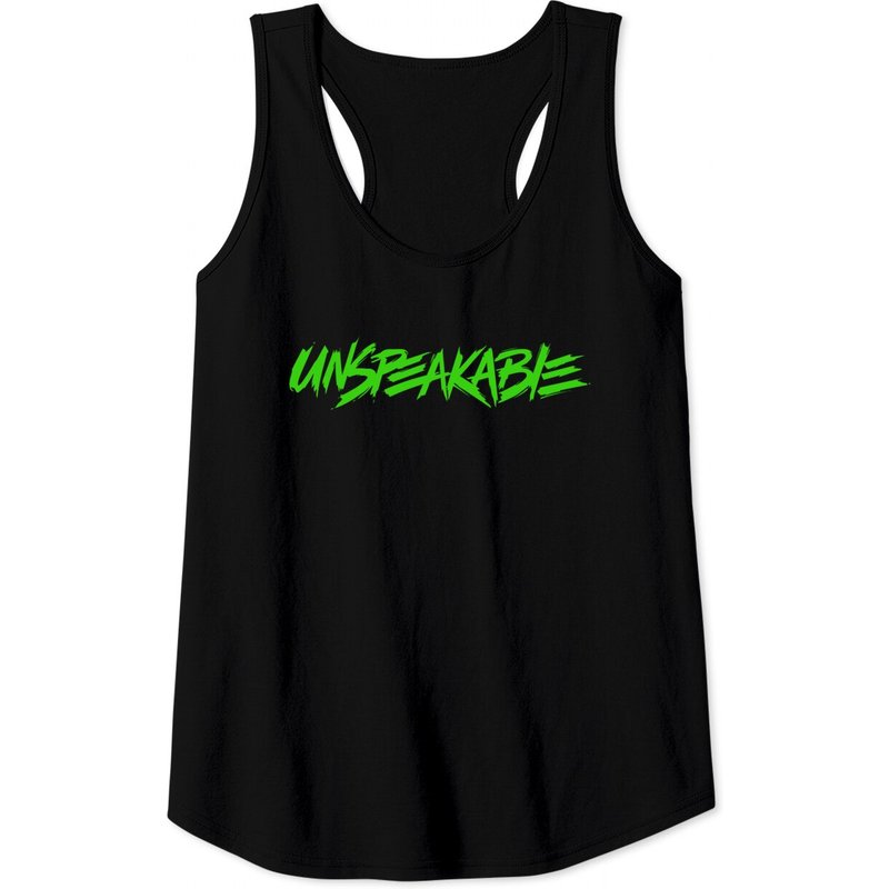 Kids Unspeakable Tank Tops Black With Green Logo