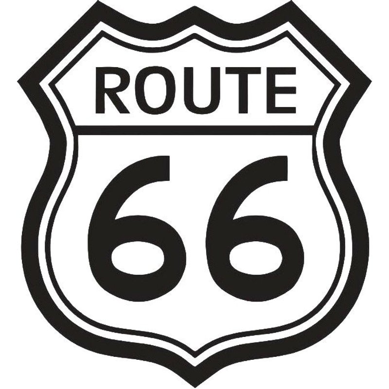 Route 66 Vinyl Decal Window Sticker Driving — Autocollants et stickers