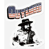 Waylon Jennings Outlaw White Stickers — Stickers & Decals