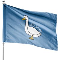 Embroidered Silly Goose House Flags, Embroidered Goose Crewneck House Flags — Decorative Flags