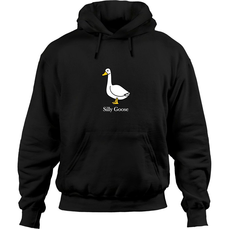 Silly Goose Embroidered Hoodies,embroidered Crewneck Hoodies — Sweats à capuche pour hommes