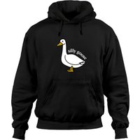 Embroidered Silly Goose Hoodies, Embroidered Goose Crewneck Hoodies