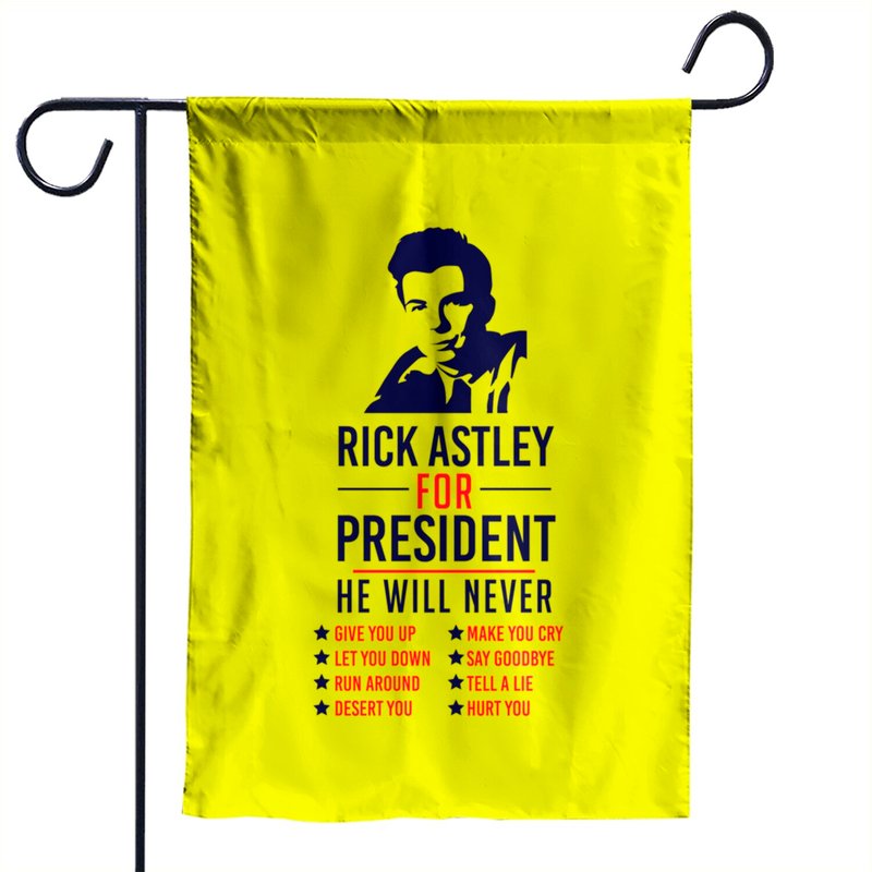 Rick Astley For President Essential Garden Flags — Drapeaux décoratifs