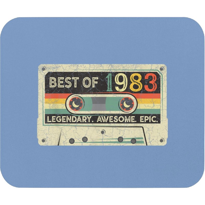 Vintage 1983 Limited Edition Cassette Tape 40th Birthday Mouse Pads — Mouse Pads & Desk Mats