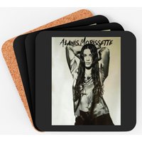 Alanis Morissette Coasters, Birthday Gift, 90s Vintage Music Coasters