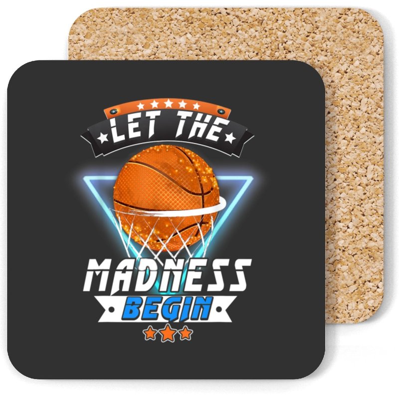 March School Basketball Let The Madness Begin Coasters — Sous-verres et napperons