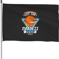 March School Basketball Let The Madness Begin House Flags — Drapeaux décoratifs