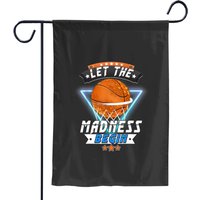 March School Basketball Let The Madness Begin Garden Flags — Drapeaux décoratifs