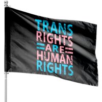 Trans Rights Are Human Rights House Flags — Drapeaux décoratifs