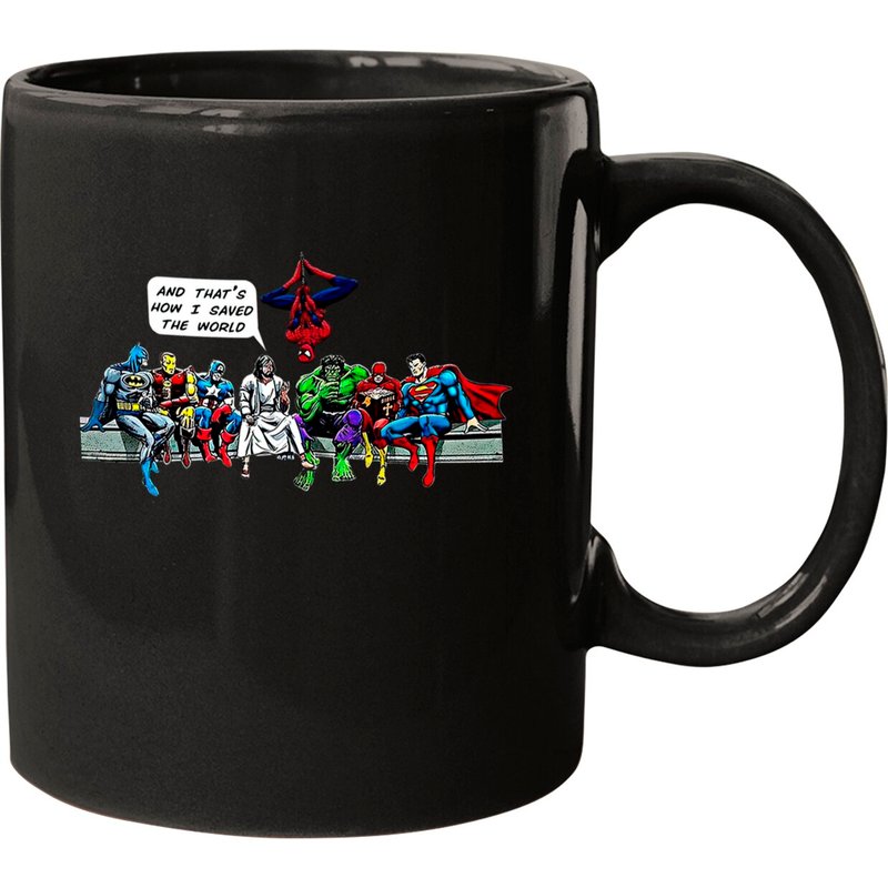 Jesus & Superheroes Original And That's How I Saved The World Mugs — Mugs & Tumblers