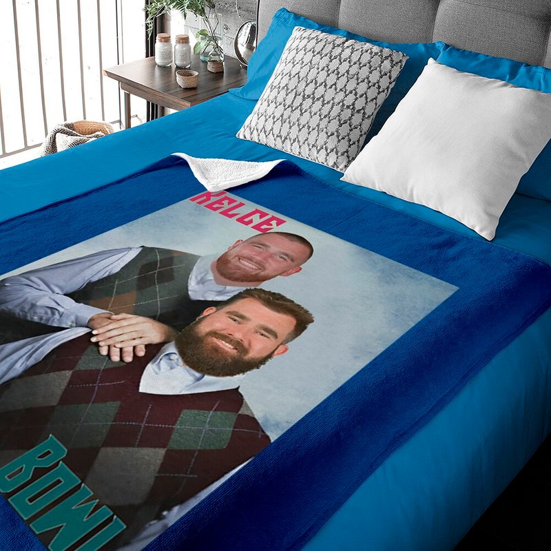 Kelce Bowl: Super Bowl 57 Travis And Jason Kelce Baby Blankets — Baby Blankets