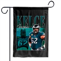 Limited Jason Kelce Garden Flags Vintage 90s #62 Garden Flags — Drapeaux décoratifs