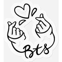 Bts Logo Stickers - Group And Love Designs