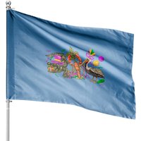 Mardi Gras Alligator Pelican Crawfish, Nola House Flags, Fat Tuesday House Flags — Drapeaux décoratifs