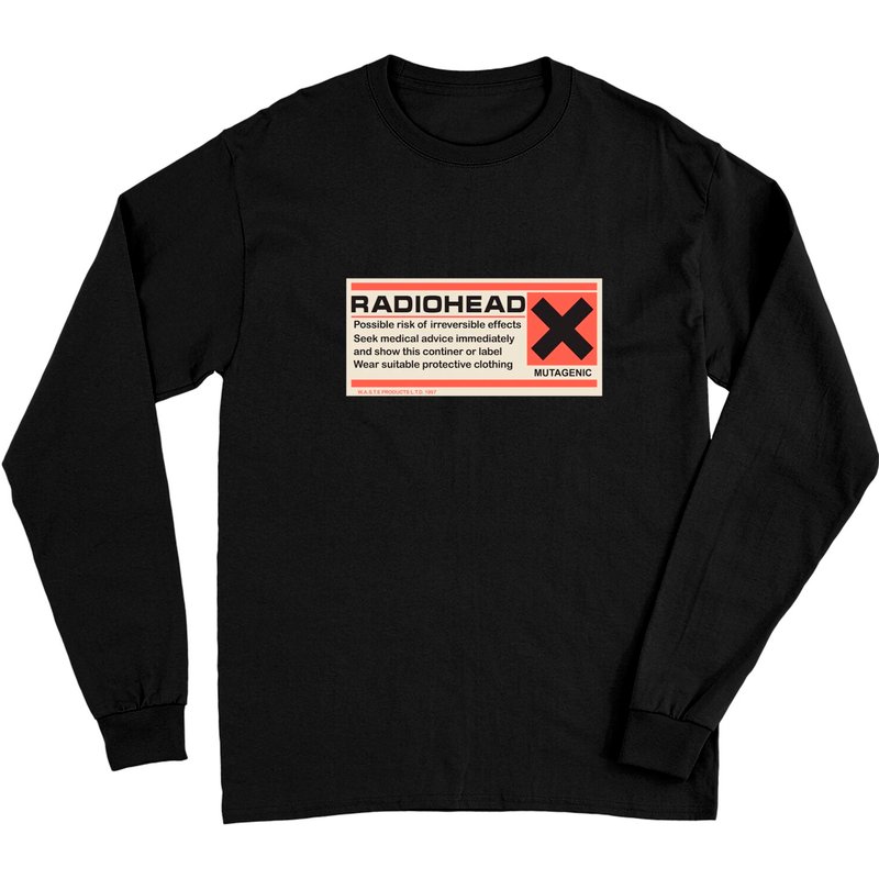 Vintage 1997 Radiohead Ok Computer Mutagenic Album Long Sleeves — T-shirts pour hommes