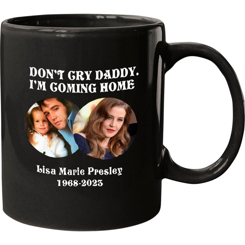 In Memory Of Lisa Marie Presley Mugs, Elvis Presley And His Daughter Mugs — Tasses et gobelets