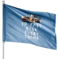 Ken Block -go Fast Risk Every Thang House Flags — Decorative Flags
