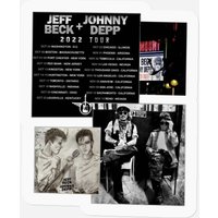 Jeff Beck And Johnny Depp 2022 Tour Stickers Vintage 90s Graphic North American Tour Stickers, Johnny Depp Stickers