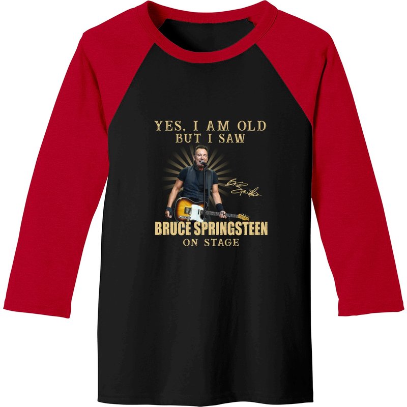 Yes, I Am Old But I Saw Bruce Springsteen On Stage Baseball Tees — T-shirts pour hommes