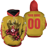 Chiefs Head Shirt, 3d Hoodie