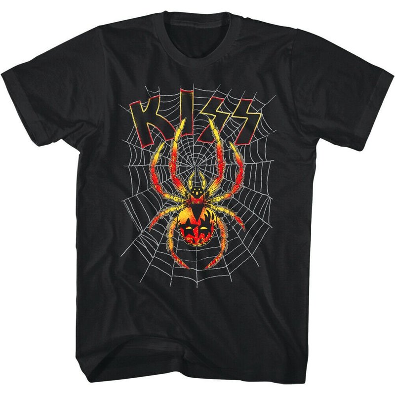 Spider In Web | 70s Metal Music Tour T-shirt — T-shirts pour hommes