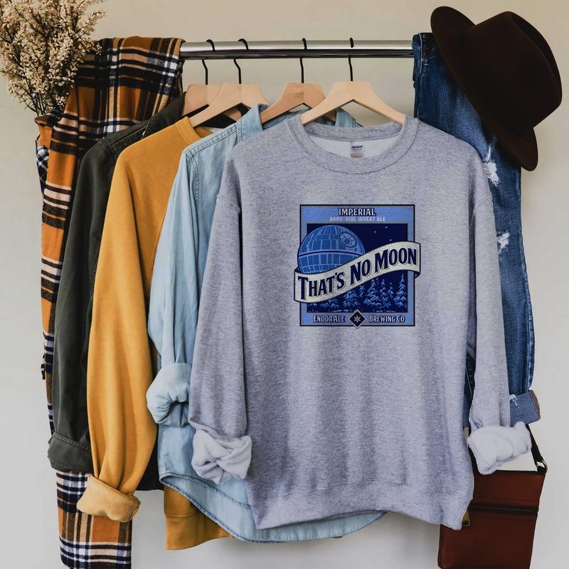 That's No Moon Imperial Dark Side Wheat Ale Sci-fi Sweatshirt