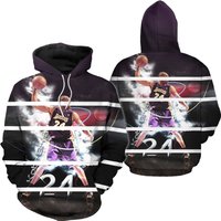 Basketball Superstar Number 8 24 3d Hoodie