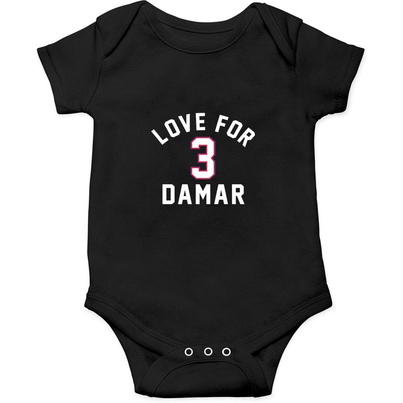 Love For Damar 3 Onesies Pregame Warmup Onesies Support Hamlin — Bodys bébé