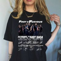 Fast And Furious Shirt 22 Years Of The Fast Saga 2001 2023 Signature Shirt — T-shirts pour hommes