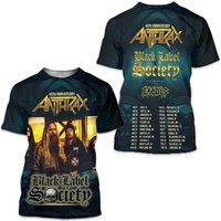 40th Anniversary Anthrax Black Label Society 3d T-shirt