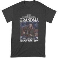 Blake Never Underestimate A Grandma Who Listens To Shelton T-shirt