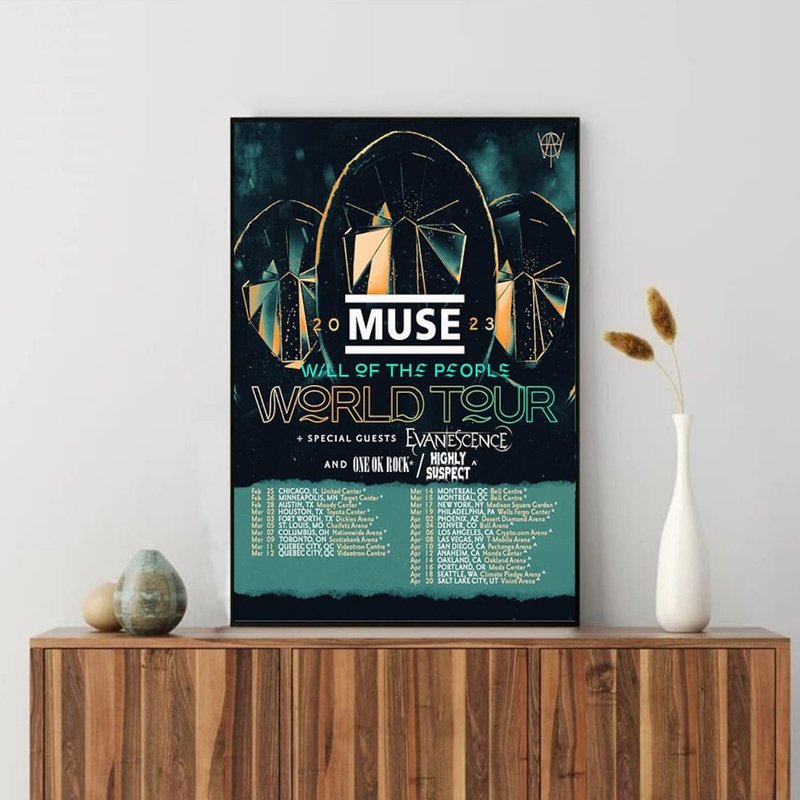Muse 2023 World Tour Poster, Muse Tour 2023 Poster — Affiches et impressions