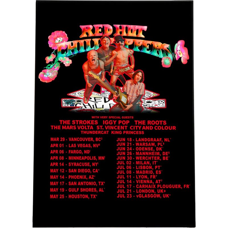 Red Hot Chili Peppers 2023 Tour Poster Music Poster, Home Decor — Affiches et impressions