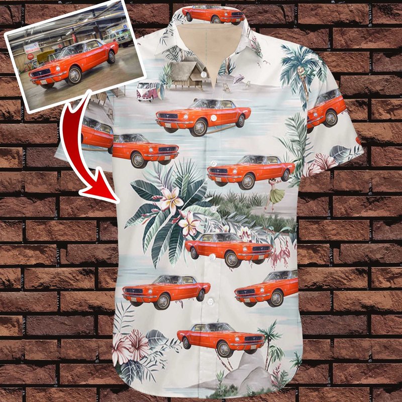 Personalized Car Photo Hawaiian Shirt — Chemises décontractées pour hommes