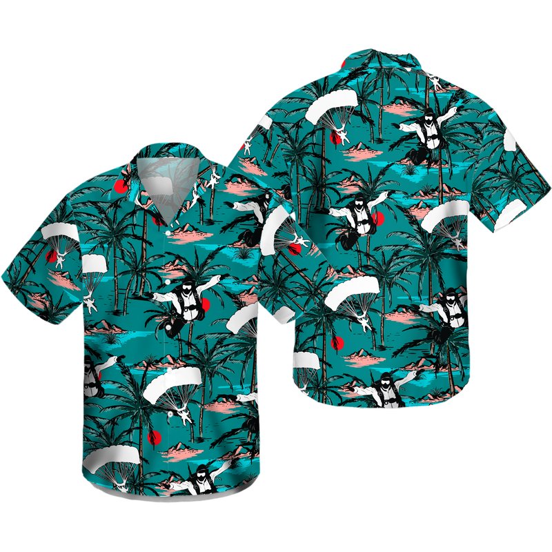 Skydiving Vintage Hawaiian Shirt — Chemises décontractées pour hommes