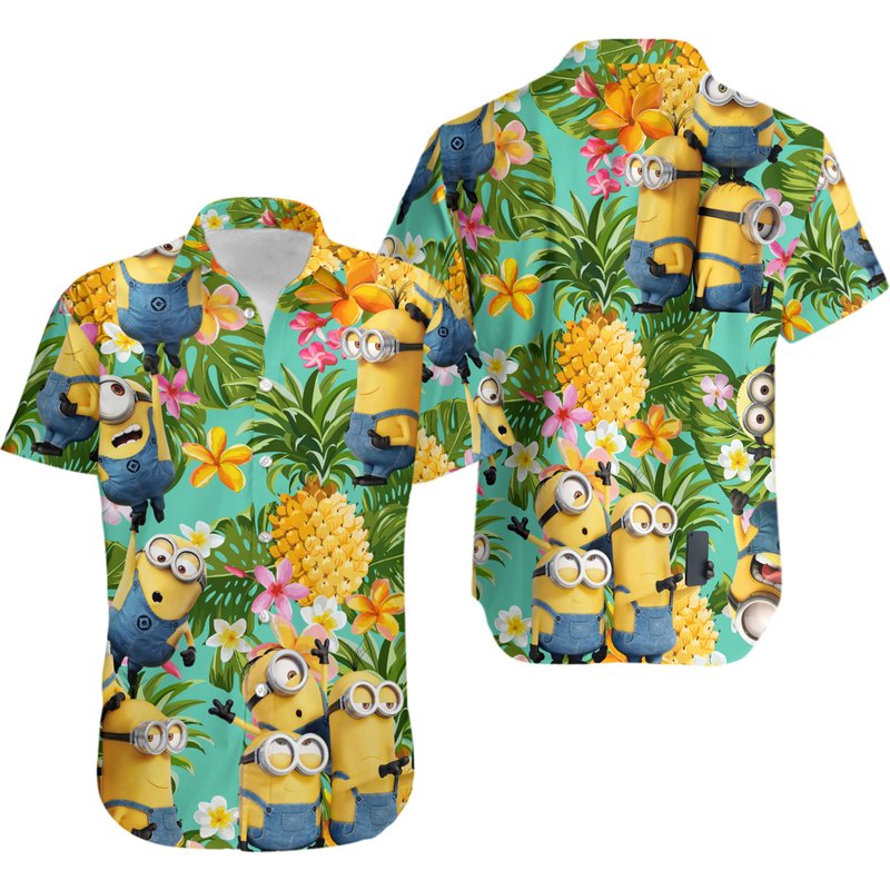 Minion Hawaiian Shirt, Minion Vacation Summer Shirt — Chemises décontractées pour hommes