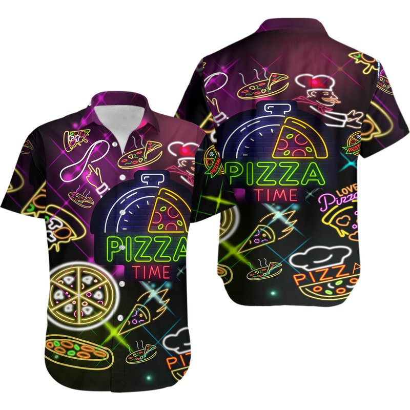 It's Pizza Time Hawaii Shirt — Chemises décontractées pour hommes