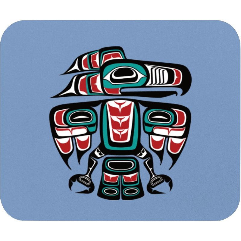 Haida Tlingit Native Raven Totem Mouse Pads — Mouse Pads & Desk Mats