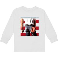 Vintage Bruce Springsteen Kids Long Sleeve T-shirt - White Graphic